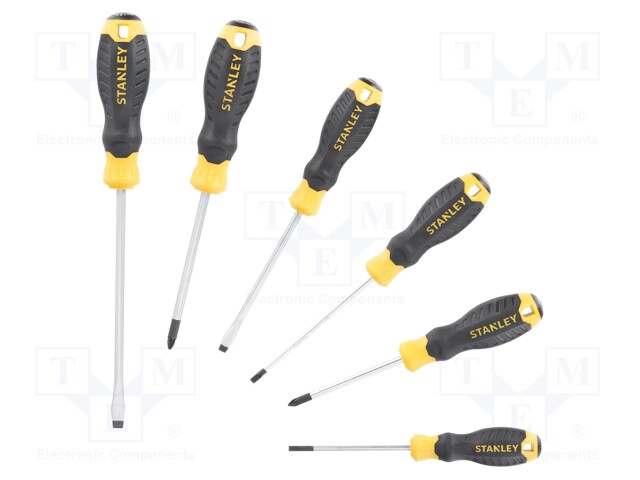 Kit: screwdrivers; Phillips,slot; 6pcs.