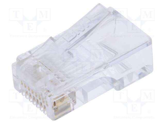 Plug; RJ45; PIN: 8; Cat: 5e; Layout: 8p8c; for cable; IDC,crimped