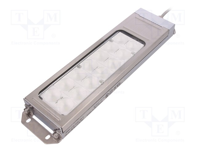 Industrial light; 12.5W; 24VDC; LED; IP69K; Mat: stainless steel