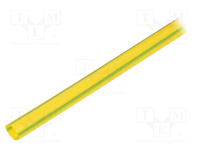 Heat shrink sleeve; glueless; 2: 1; 6.4mm; L: 1m; yellow-green