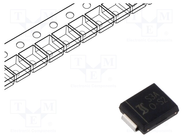 Diode: rectifying; SMD; 50V; 3A; 1.5us; Package: reel,tape; SMC