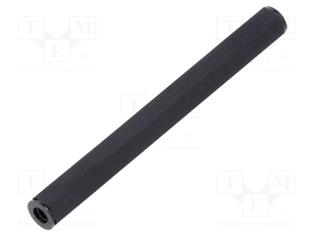 Screwed spacer sleeve; cylindrical; polyamide; M2,5; 50mm