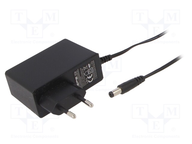 Power supply: switched-mode; voltage source; 12VDC; 2A; 24W; plug