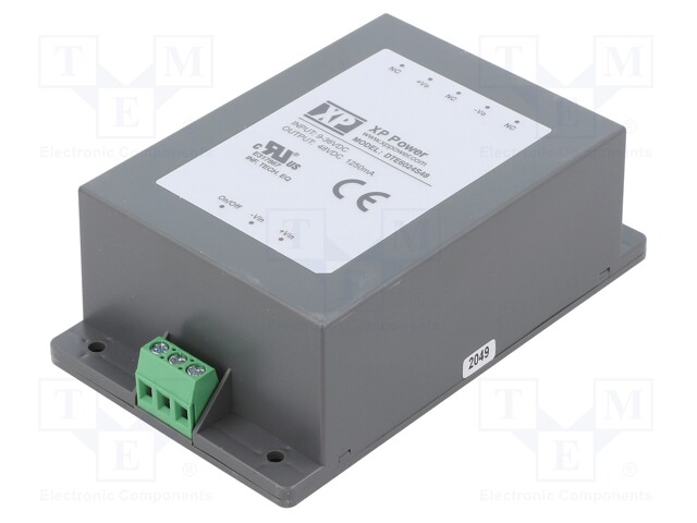 DC/DC Converter, Chassis Mount, ITE, 1 Output, 60 W, 48 V, 1.25 A