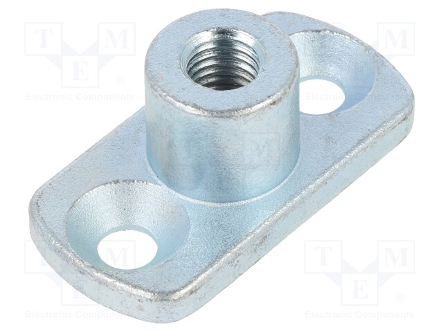 Threaded flange; W: 30mm; H: 24mm; L: 60mm; steel; zinc; Thread: M12