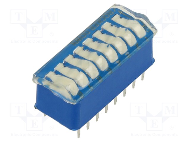 Switch: DIP-SWITCH; Pos: 2; SPST; 1A/40VDC; Illumin: none; Body: blue