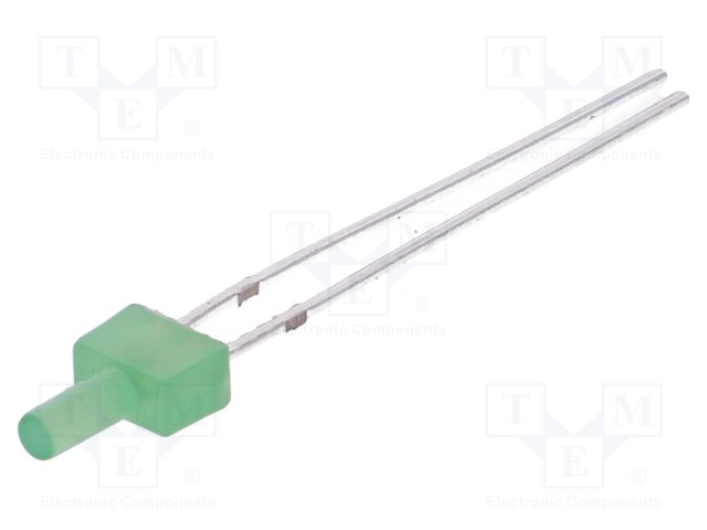 LED; 2mm; green; 330÷500mcd; 90°; Front: flat; 2.8÷3.6V; 4.8x2.5mm