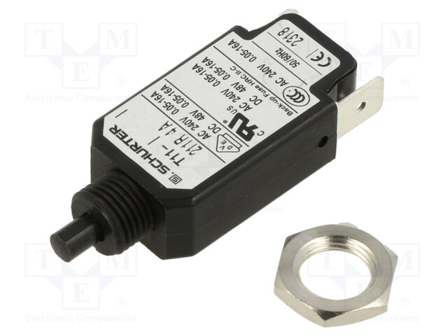 Circuit breaker; Urated: 240VAC; 48VDC; 4A; SPST; Poles: 1; screw