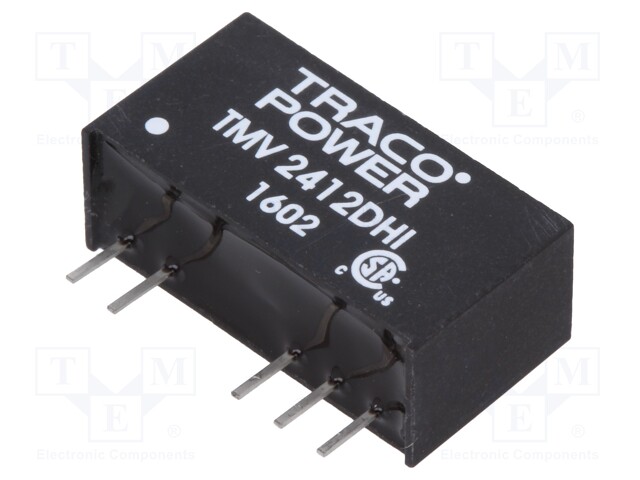 Converter: DC/DC; 1W; Uin: 21.6÷26.4V; Uout: 12VDC; Uout2: -12VDC