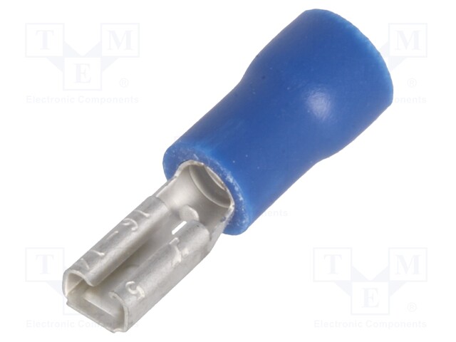 Terminal: flat; 2.8mm; 0.5mm; female; 1.5÷2.5mm2; crimped; blue