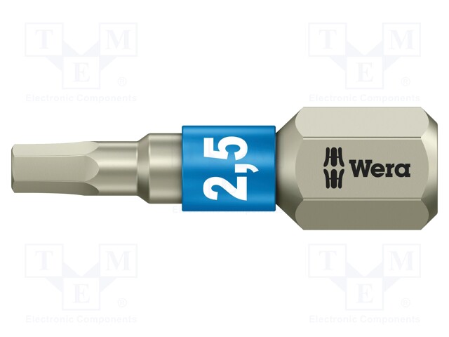 Screwdriver bit; Hex-Plus hexagon keys; HEX 2,5mm; TORSION