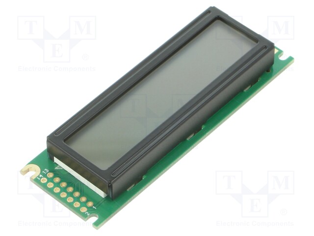 Display: LCD; alphanumeric; STN Positive; 16x2; 85x30x12.7mm; LED