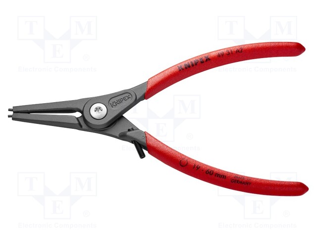 Pliers; internal circlip; Ring: external; Pliers len: 180mm