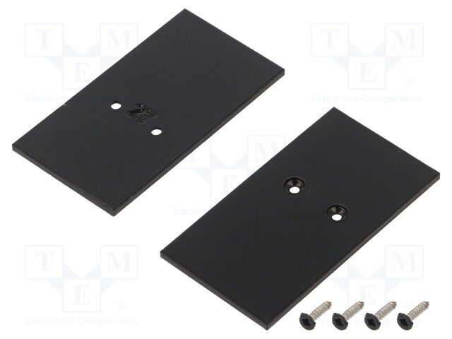 Cap for LED profiles; black; steel; Application: VARIO30