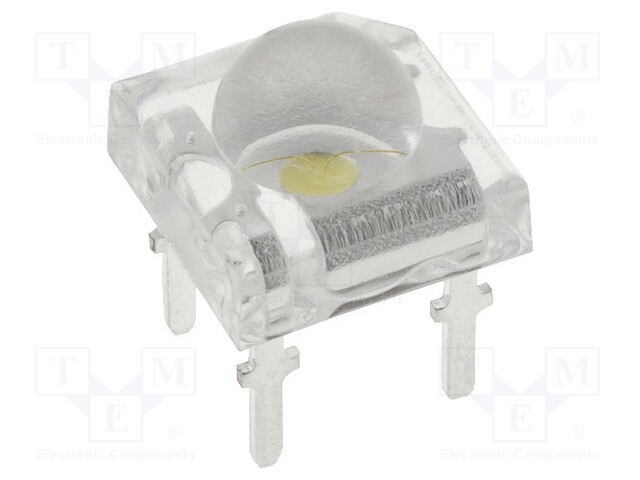 LED Super Flux; 7.62x7.62mm; white cold; 4200÷5000mcd; 120°; 30mA