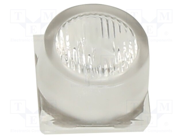 LED lens; square; Mat: PMMA plexiglass; 40÷76°; H: 8.9mm