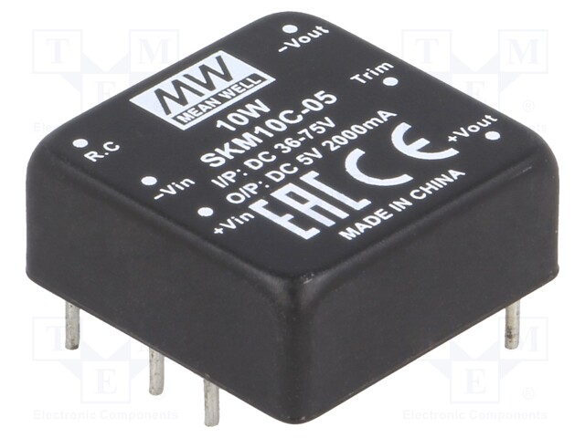 Converter: DC/DC; 10W; Uin: 36÷75V; 5VDC; Iout: 2000mA; 1"x1",DIP