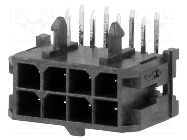 Socket; wire-board; male; Micro-Fit 3.0; 3mm; PIN: 8; THT; 5A; tinned