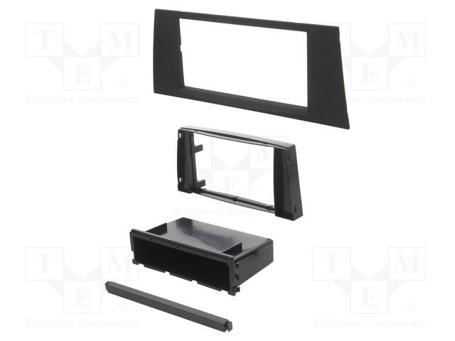 Radio mounting frame; Mercedes; 2 DIN; black