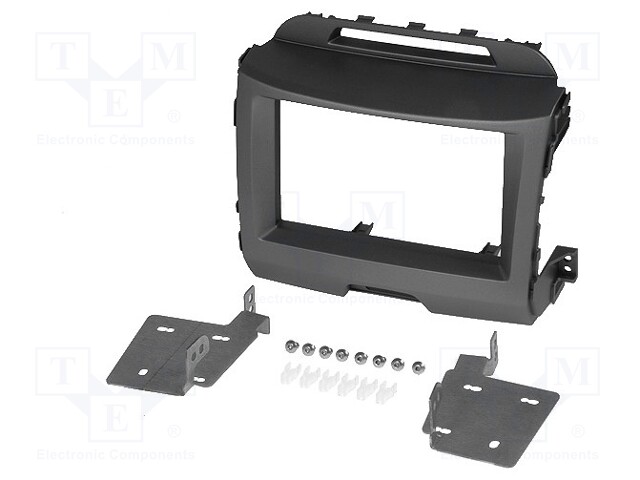 Radio mounting frame; Kia; 2 DIN; grey