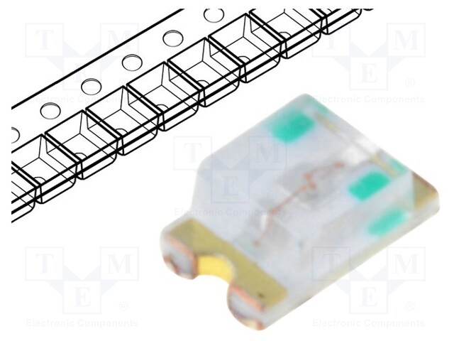 LED; SMD; 0805; blue; 42÷80mcd; 2x1.25x0.8mm; 120°; 3.2÷3.6V; 20mA