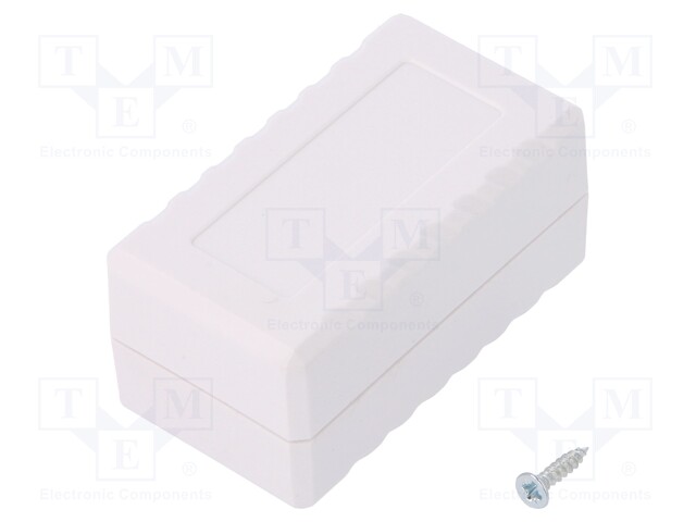 Enclosure: multipurpose; X: 31mm; Y: 56mm; Z: 27mm; ABS; white