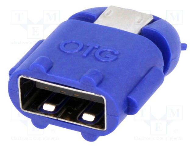 Adapter; OTG,USB 2.0; USB A socket,USB B micro plug