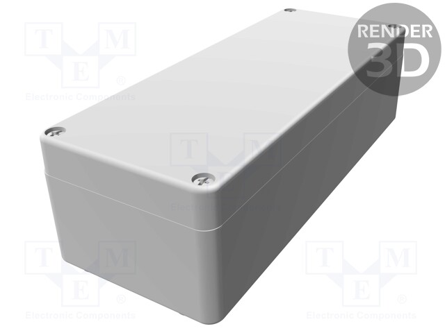 Enclosure: multipurpose; X: 75mm; Y: 190mm; Z: 55mm; 1590ZGRP; grey