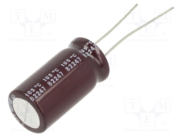 Capacitor: electrolytic; low impedance; THT; 470uF; 50VDC; ±20%