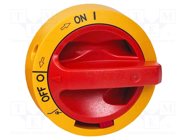 Knob; red/yellow