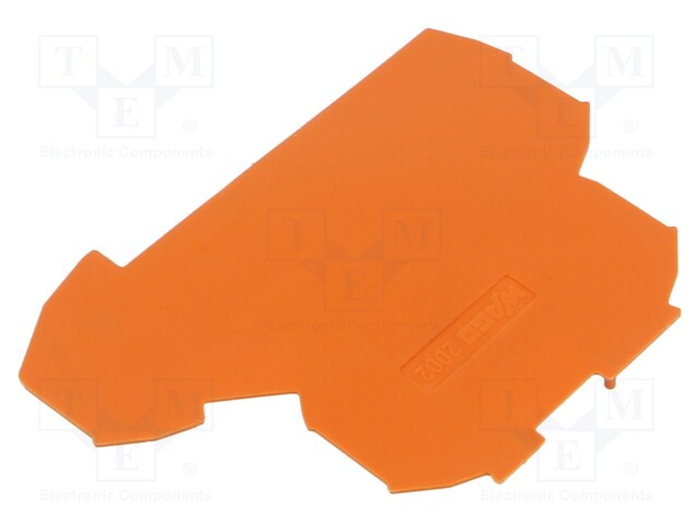 End/partition plate; orange; 2002