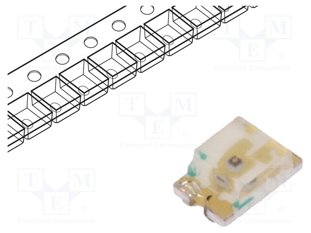 LED; SMD; 0805; orange; 45÷90mcd; 2x1.25x0.8mm; 130°; 2÷2.4V; 20mA