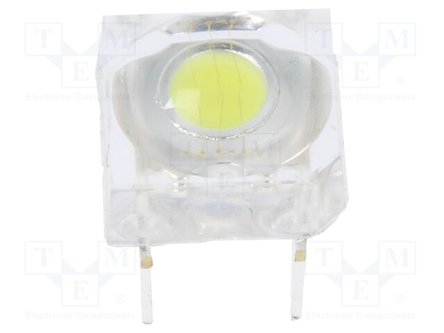 LED Super Flux; 7.62x7.62mm; white cold; 120°; Front: convex; 60mA