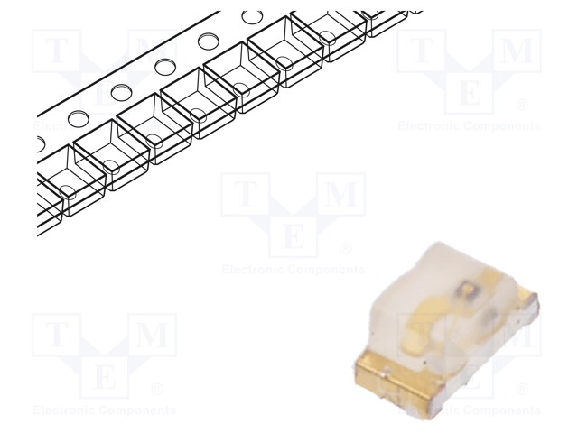 LED; SMD; 0603; orange; 120÷250mcd; 1.6x0.8x0.75mm; 120°; 2.1÷2.5V