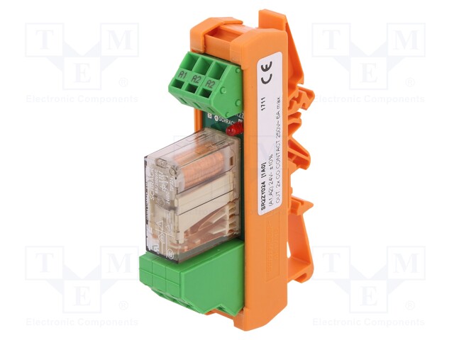 Relay: safety; DPDT; Ucoil: 24VDC; 6A; 6A/250VAC; 6A/24VDC