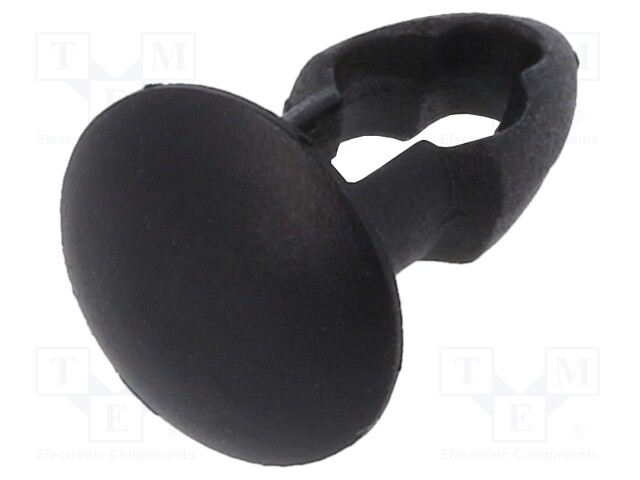 Rivet; polyamide; Rivet diam: 4mm; L.rivet: 4.8mm; Colour: black