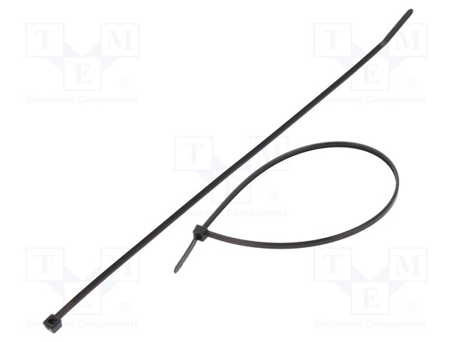 Cable tie; L: 205mm; W: 2.5mm; polyamide; 80N; black; Ømax: 55mm