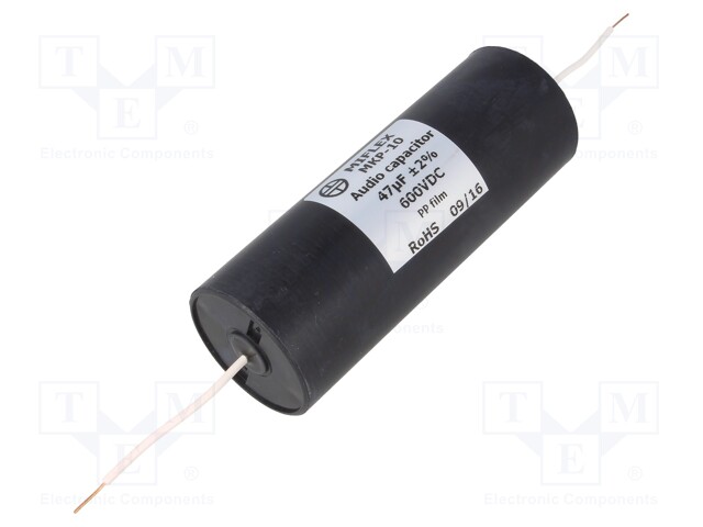 Capacitor: polypropylene; 47uF; 600VDC; ±2%; Ø45x119mm; -25÷85°C