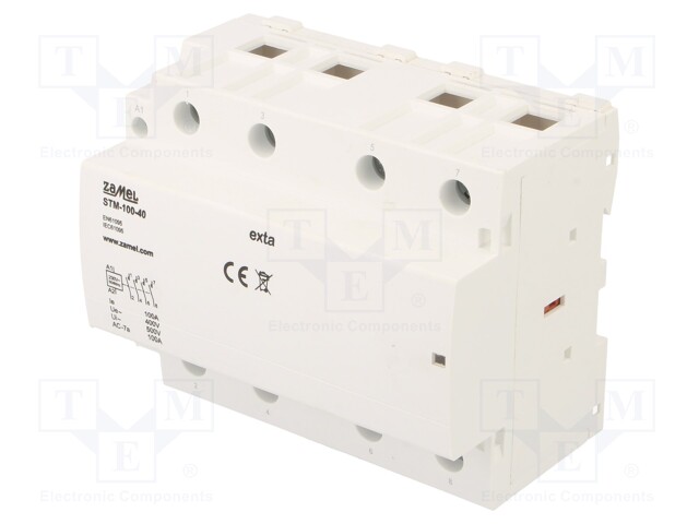 Contactor: 4-pole installation; 100A; 230VAC; NO x4; DIN; -5÷60°C