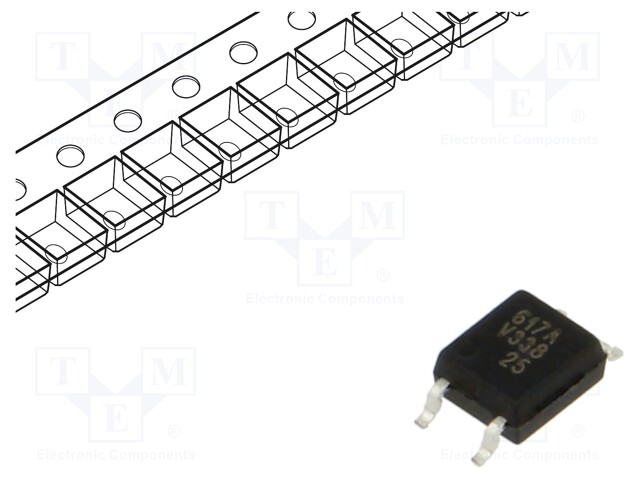 Optocoupler, 1 Channel, MFSOP, 4 Pins, 60 mA, 3.75 kV, 50 %