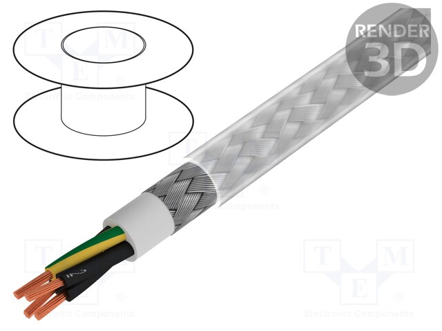 Wire; BiT 500 CY; 4G0,75mm2; tinned copper braid; PVC; 300/500V