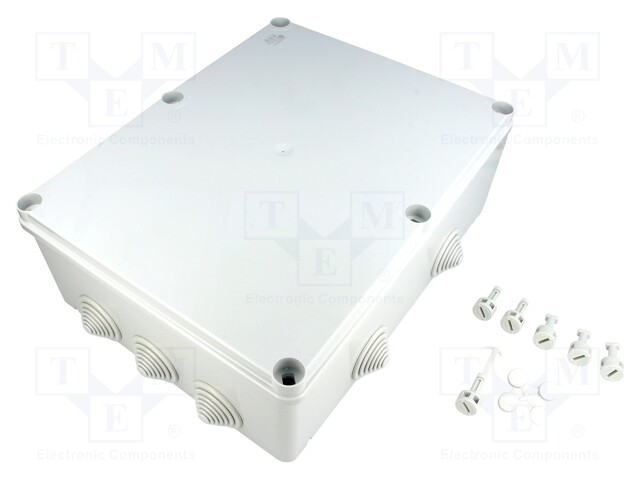 Enclosure: junction box; X: 251mm; Y: 323mm; Z: 117mm; wall mount