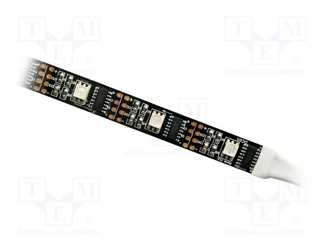 Programmable LED tape; RGB; 5050; 5V; LED/m: 32; 12mm; black PCB