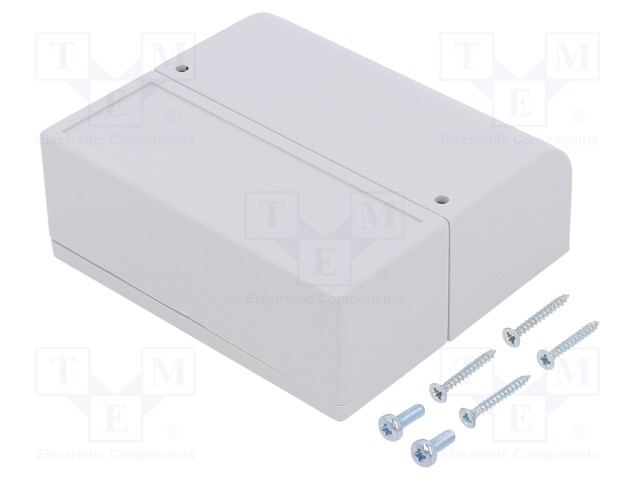 Enclosure: wall mounting; X: 85.1mm; Y: 96.6mm; Z: 35.7mm; ABS