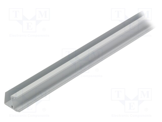 Profiles for LED modules; edge; white; L: 1m; aluminium