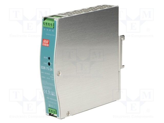 Power supply: switched-mode; 76.8W; 24VDC; 24÷28VDC; 3.2A; 510g