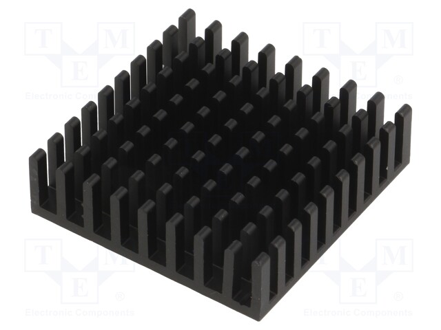 Heatsink: extruded; black; L: 35mm; W: 35mm; H: 10mm; aluminium