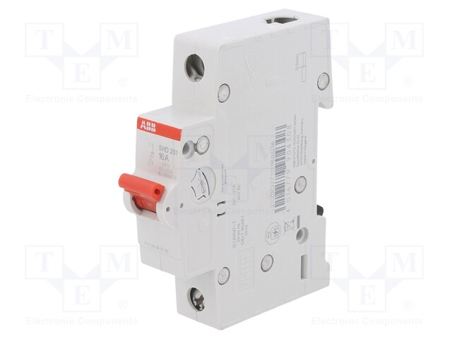 Switch-disconnector; Poles: 1; DIN; 16A; 240VAC; SHD200; IP20,IP40