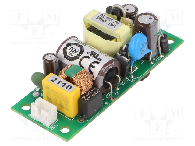 AC/DC Open Frame Power Supply (PSU), ITE, 1 Output, 10 W, 85V AC to 264V AC, Adjustable, Fixed