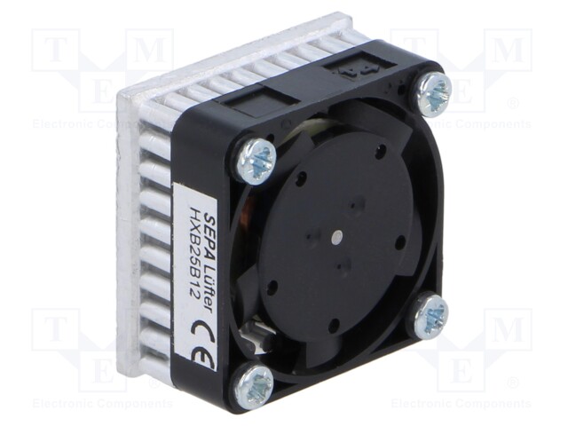 Fan: DC; axial; 12VDC; 25x25x15mm; 17dBA; ball bearing; 11000rpm